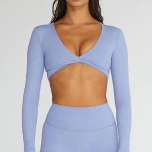 1) Crop Shop Boutique sierra long sleeve in Fade blue ( s set